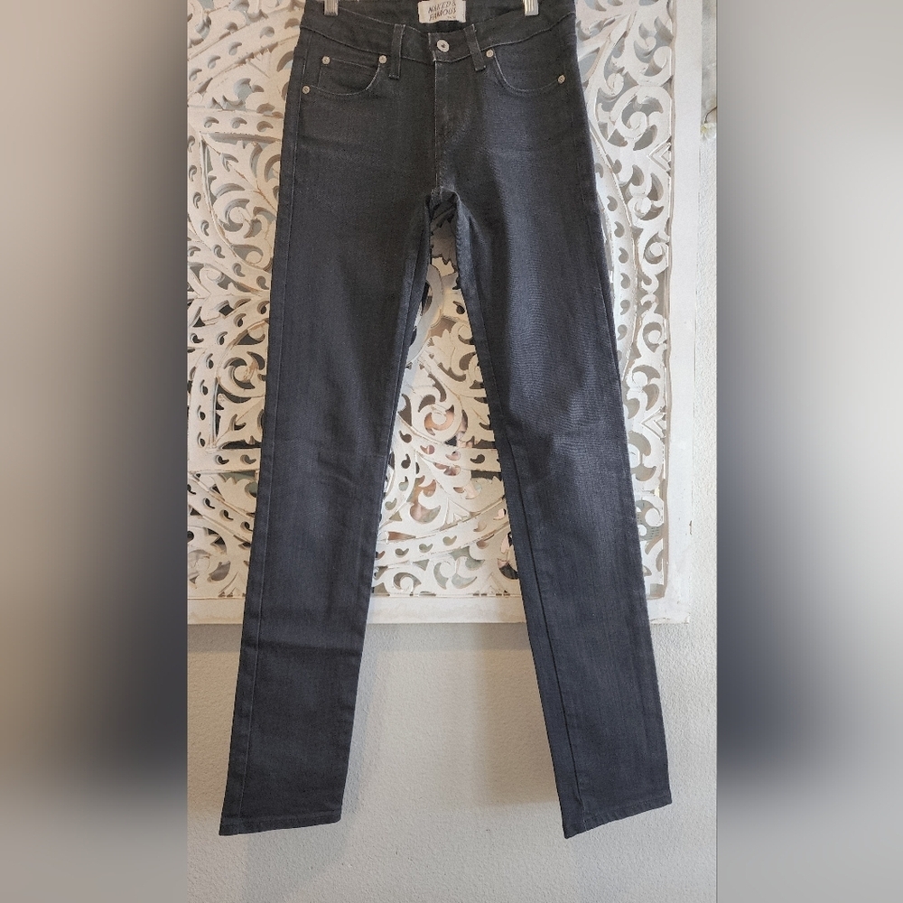 NAKED & FAMOUS DENIM SKINNY GUY BLACK SIZE 28